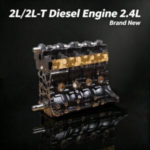 2L bare engine front view – Toyota 2.4L diesel head and block only