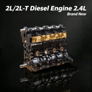 2L bare engine front view – Toyota 2.4L diesel head and block only