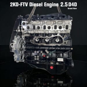 2KD-FTV bare engine front view – Toyota 2.5L D-4D turbo diesel