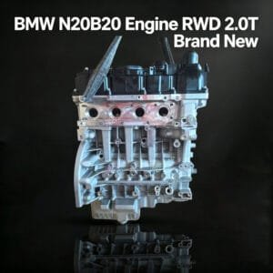 N20B20 bare engine front view – BMW 2.0L TwinPower Turbo RWD
