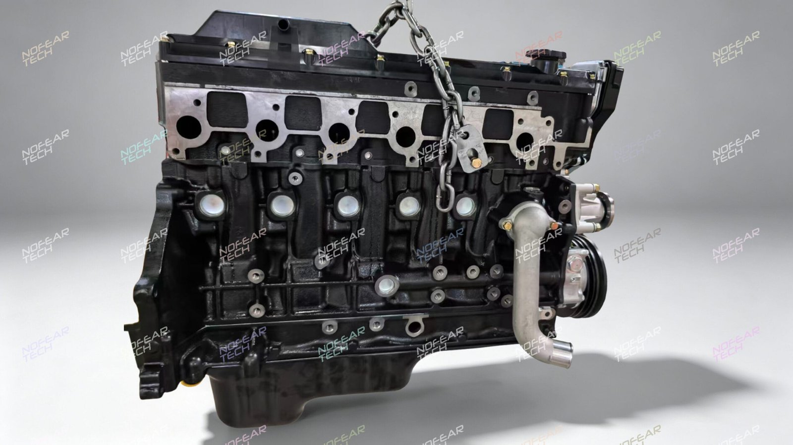 1HZ long block right side exhaust ports
