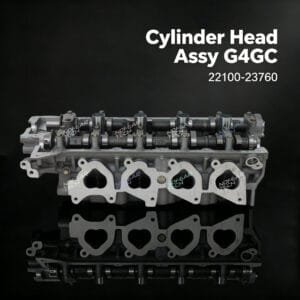 G4GC cylinder head assembly front view – Hyundai Kia 2.0L Beta II