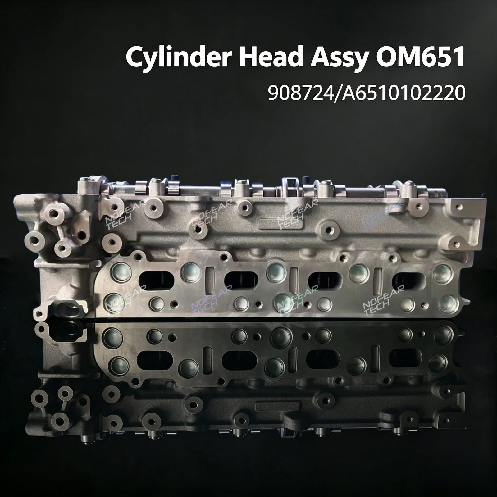 OM651 cylinder head assembly front view – Mercedes-Benz diesel