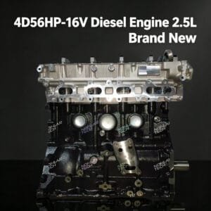4D56U 4D56HP bare engine front view – Mitsubishi 2.5L diesel 16V head and block