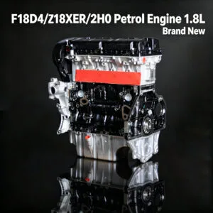 Z18XER bare engine front view – Opel Vauxhall 1.8L Z18XER engine block left side intake ports Z18XER long block right side exhaust ports Z18XER engine code stamp close-up Z18XER bare engine packed in wooden shipping crate Opel Vauxhall Z18XER engine cylinder head detail