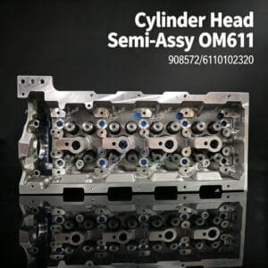 OM611 cylinder head semi-assembly front view – Mercedes 2.2L diesel