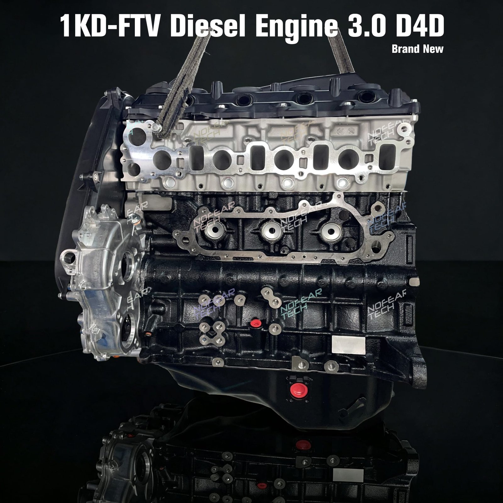 1KD-FTV bare engine packed in wooden shipping crate