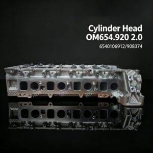 OM646 cylinder head semi-assembly front view – Mercedes diesel
