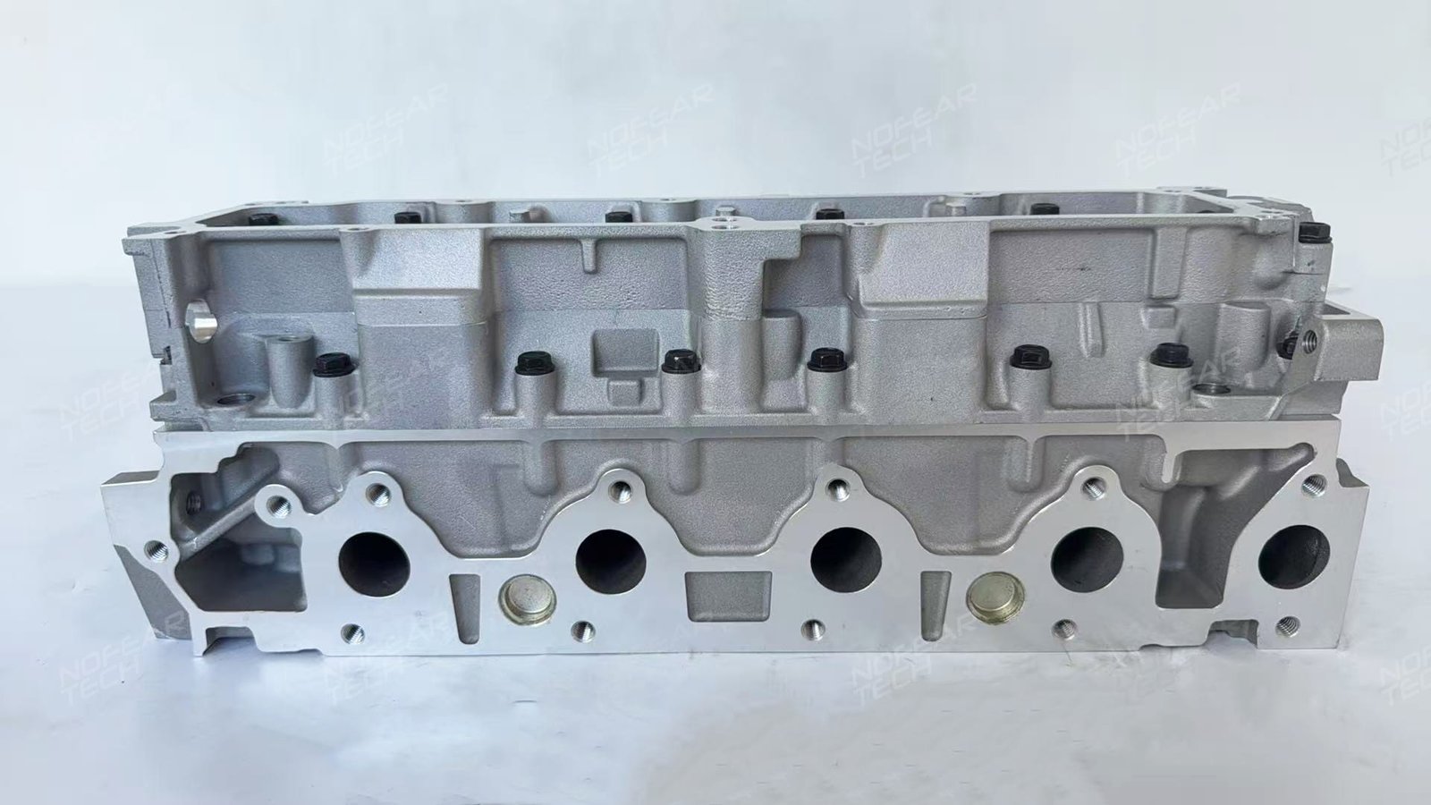 DV6DTED cylinder head intake side with valves and camshaft installed