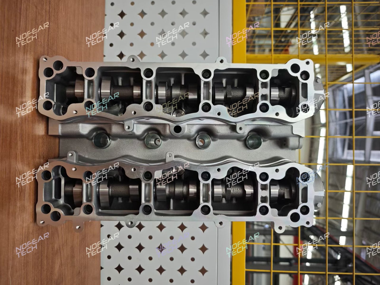NFU TU5JP4 cylinder head intake side with valves and camshafts installed